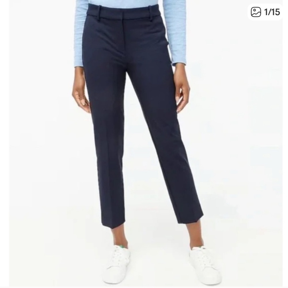 J. Crew Ruby Navy Cropped Trousers